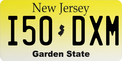 NJ license plate I50DXM