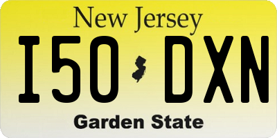 NJ license plate I50DXN