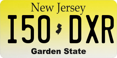 NJ license plate I50DXR