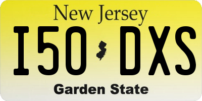 NJ license plate I50DXS