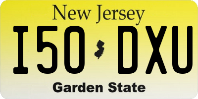 NJ license plate I50DXU
