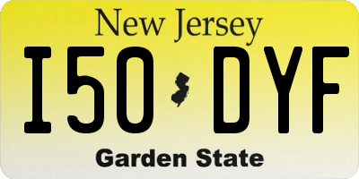 NJ license plate I50DYF