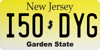 NJ license plate I50DYG