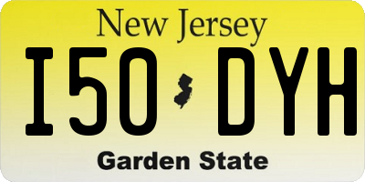 NJ license plate I50DYH