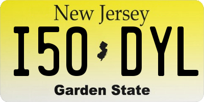NJ license plate I50DYL