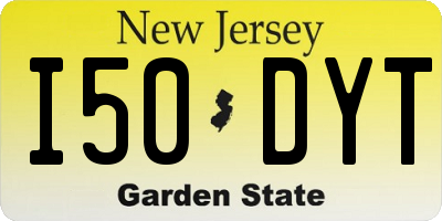 NJ license plate I50DYT