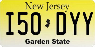 NJ license plate I50DYY