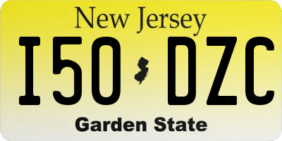 NJ license plate I50DZC