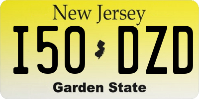 NJ license plate I50DZD