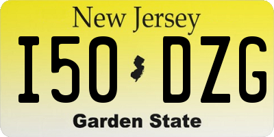 NJ license plate I50DZG