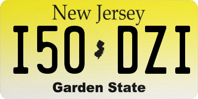 NJ license plate I50DZI