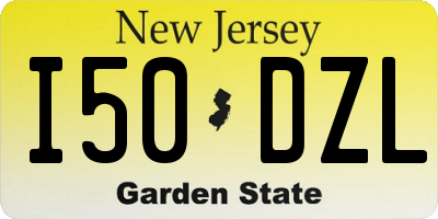 NJ license plate I50DZL