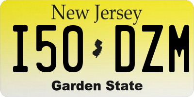 NJ license plate I50DZM