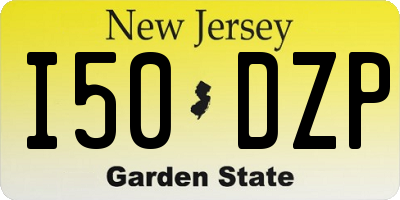 NJ license plate I50DZP