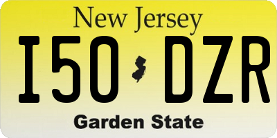 NJ license plate I50DZR