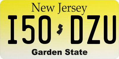 NJ license plate I50DZU