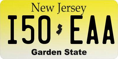 NJ license plate I50EAA
