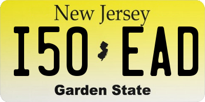 NJ license plate I50EAD