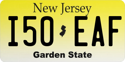 NJ license plate I50EAF