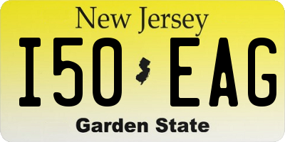NJ license plate I50EAG