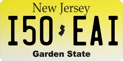 NJ license plate I50EAI