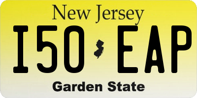 NJ license plate I50EAP