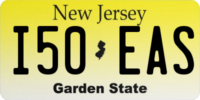 NJ license plate I50EAS