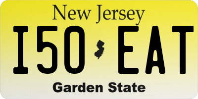NJ license plate I50EAT