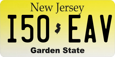 NJ license plate I50EAV