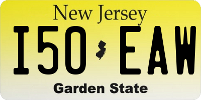 NJ license plate I50EAW