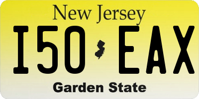NJ license plate I50EAX