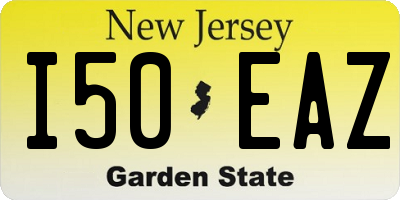 NJ license plate I50EAZ