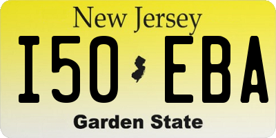 NJ license plate I50EBA