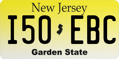 NJ license plate I50EBC