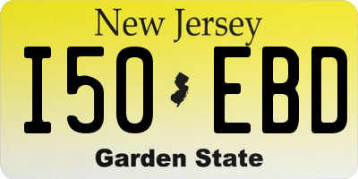NJ license plate I50EBD