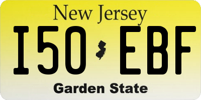 NJ license plate I50EBF