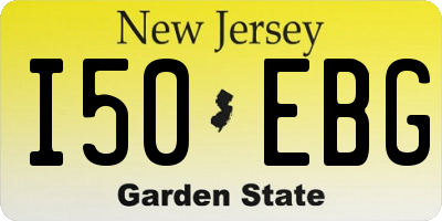 NJ license plate I50EBG