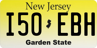 NJ license plate I50EBH
