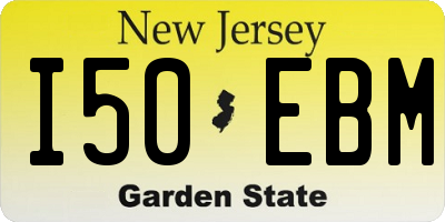 NJ license plate I50EBM