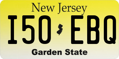 NJ license plate I50EBQ