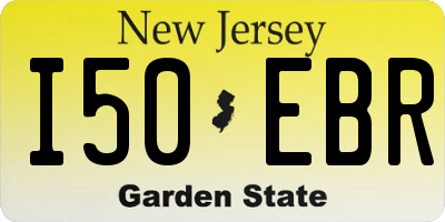 NJ license plate I50EBR