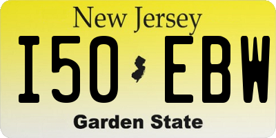 NJ license plate I50EBW