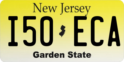 NJ license plate I50ECA
