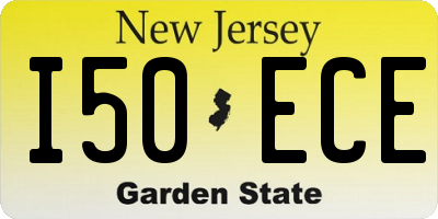 NJ license plate I50ECE