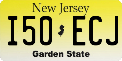 NJ license plate I50ECJ
