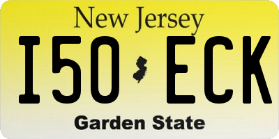 NJ license plate I50ECK