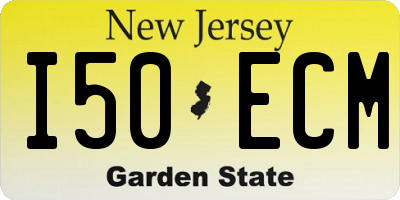 NJ license plate I50ECM