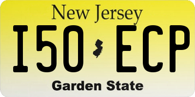 NJ license plate I50ECP