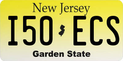 NJ license plate I50ECS