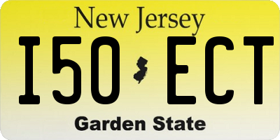 NJ license plate I50ECT